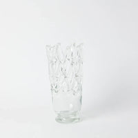 Timantti clear glass vase with stem holes, 33 cm, by Olsson & Jensen