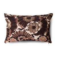 Floral Cushion, Brown and Cream - by Doris for HKLIVING