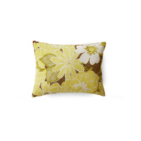 Cushion, Stiched Daisy, Yellow Green Brown, hkliving