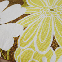 Cushion, Stiched Daisy, Yellow Green Brown, hkliving