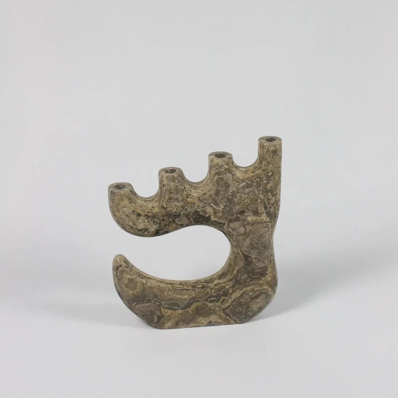 Travis travertine four-arm candle holder by Olsson & Jensen