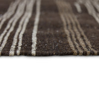 Striped Woolen Kelim Rug – Brown 150x240cm by hkliving