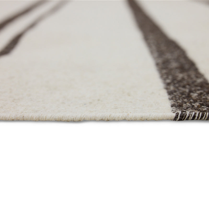 Striped Woolen Kelim Rug – Cream 200x300cm by hkliving