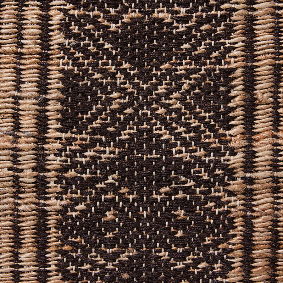 close up of natural fabric rug from hk living