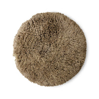 Fluffy Roud Rug, 1.5m, Sage Green by hkliving