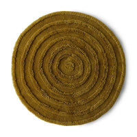 Seaweed Green Round Woollen Rug, 1.5m Diameter from hkliving