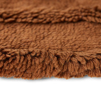 Mahogany Brown Round Woollen Rug, 1.5m Diameter from hkliving