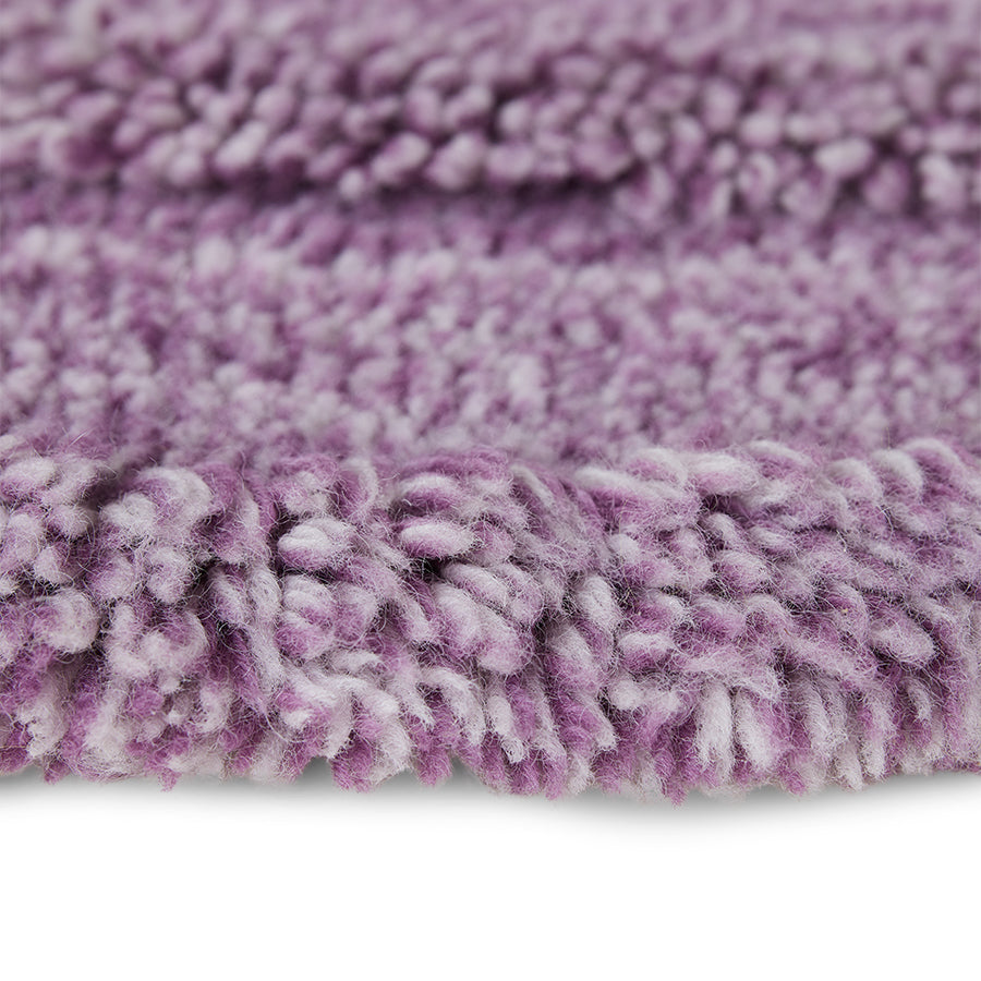 Lilac Purple Round Woollen Rug, 1.5m Diameter from hkliving