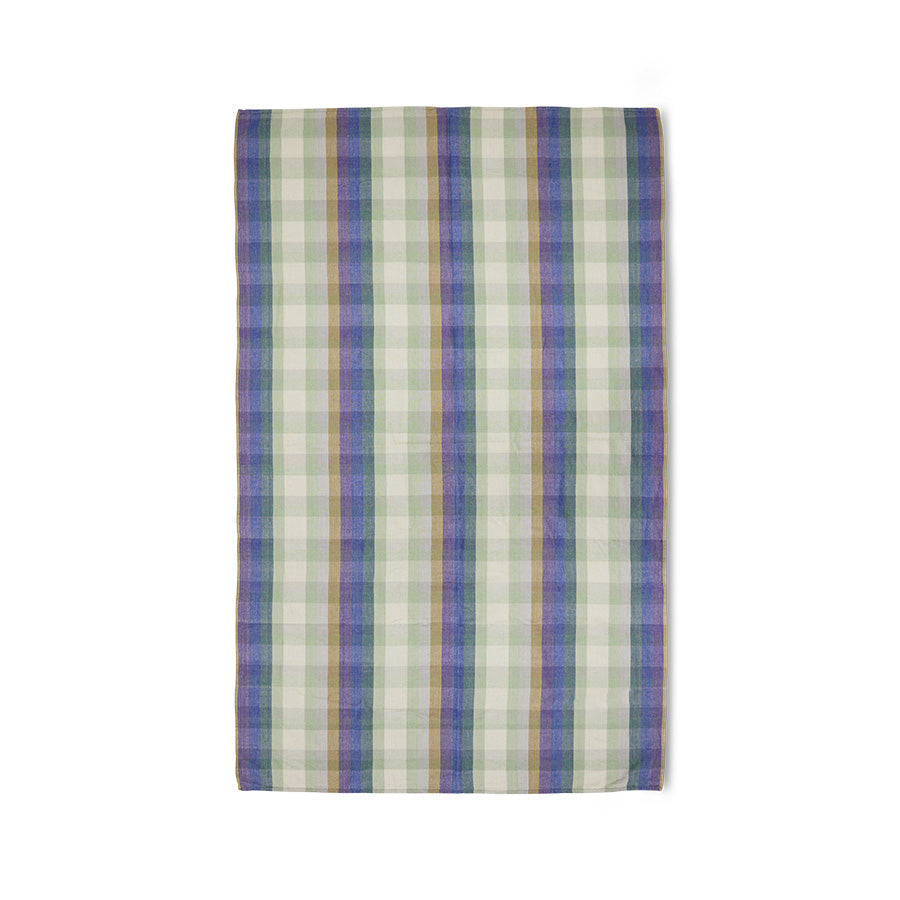 hkliving Vida Check Table Cloth – Mint Cobalt (140x220cm)