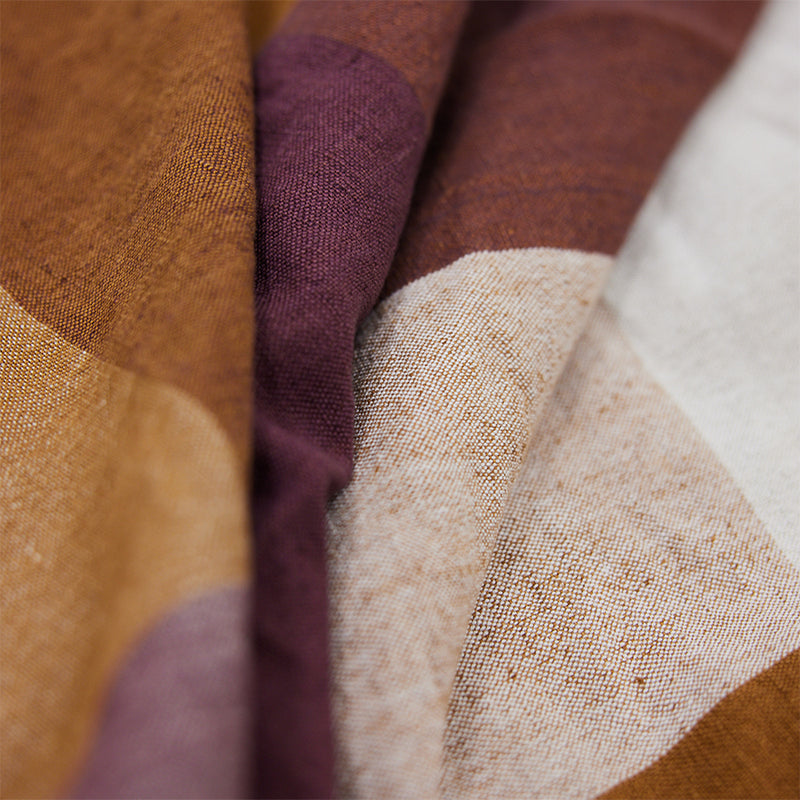 Vida Check Table Cloth, Amber Burgundy and Purple by hkliving