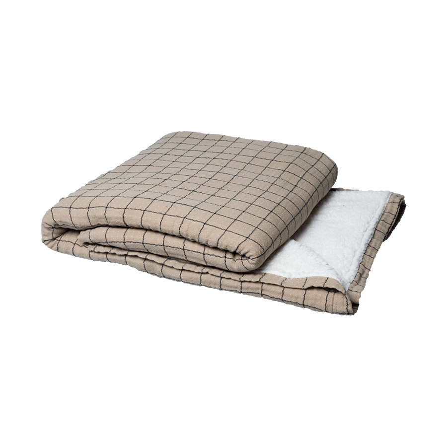 Checkered Sherpa Throw, HKliving, 130 x 170cm