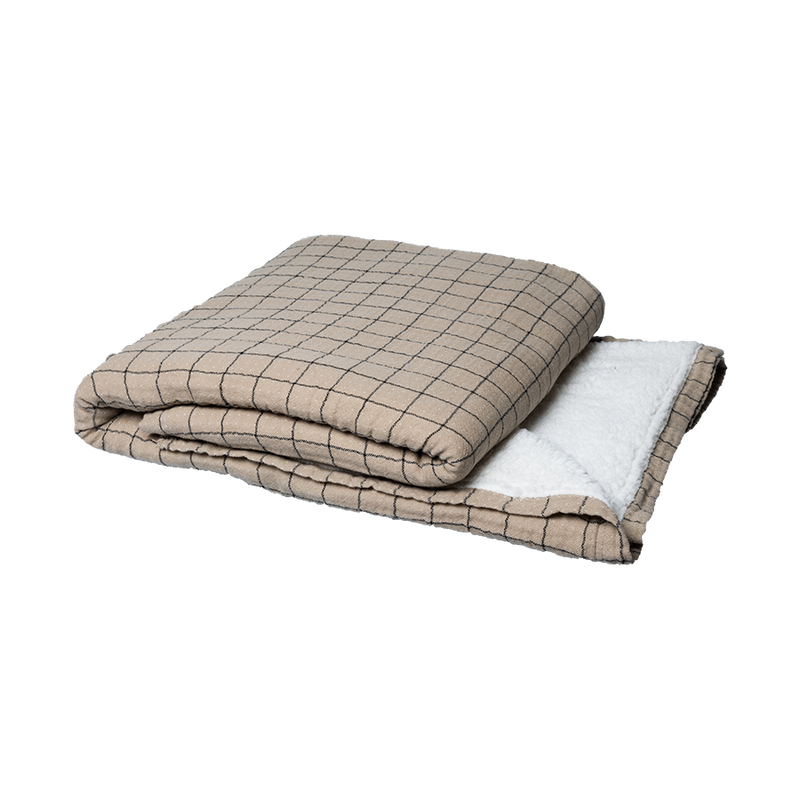 Checkered Sherpa Throw, HKliving, 130 x 170cm