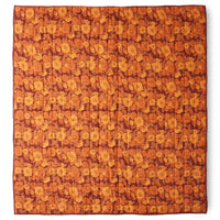 Quilted Bedspread, Floral, Orange Red, hkliving