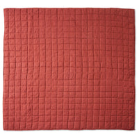 Quilted Bedspread, Floral, Orange Red, hkliving