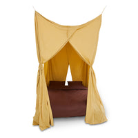 hkliving Bed Canopy â€“ Golden Hour Yellow Cotton Draped Canopy (210x190x290cm)