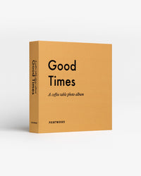 angled view of small Good Times photo album by Printworks
