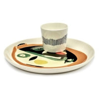 face plate and coffee cup by ottolenghi in a fun display