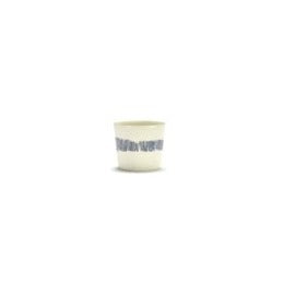 off white with blue stripes espresso cup from ottolenghi and serax high quality dinnerware