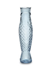 Carafe Bottle Fish & Fish by Serax in Green, Clear, and Blue