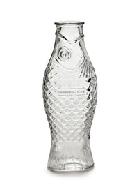 Carafe Bottle Fish & Fish by Serax in Green, Clear, and Blue