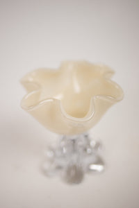 Close-up of the wavy rim on the Verna votive by Olsson & Jensen