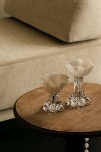 Verna votives by Olsson & Jensen on a round wooden side table