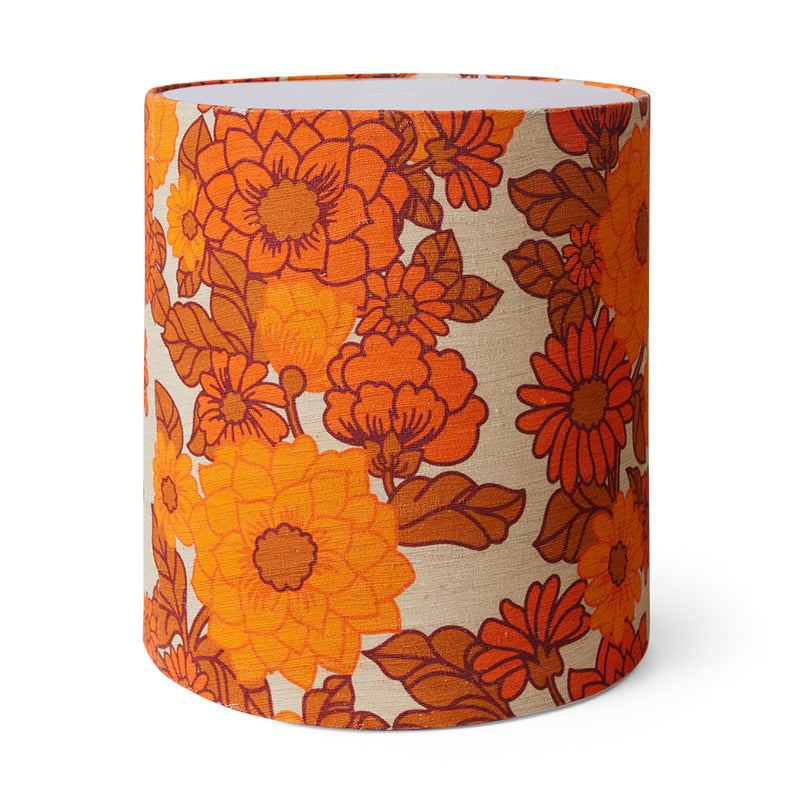 Silk Lamp Shade, Petal, 70s Orange Red, hkliving