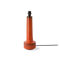 Stoneware Lamp Base in Red Lava Glaze 48cm by HKLIVING – Retro Colour for Warm Statement Lighting