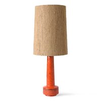 Stoneware Lamp Base in Red Lava Glaze 48cm by HKLIVING – Retro Colour for Warm Statement Lighting