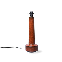 Stoneware Lamp Base in Red Lava Glaze 48cm by HKLIVING – Retro Colour for Warm Statement Lighting