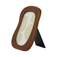 Wido photo frame at an angle, showing its black back stand