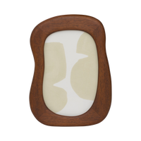 Wido wavy mango wood photo frame in golden oak by Urban Nature Culture, front view