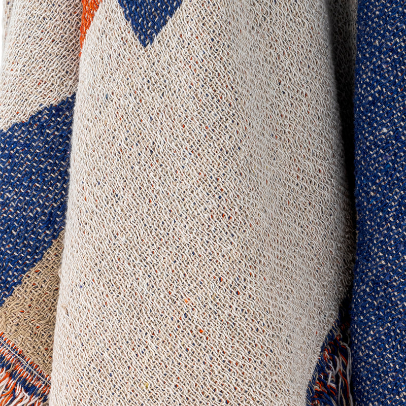 Close-up of woven texture and colour detail of Clarita Throw