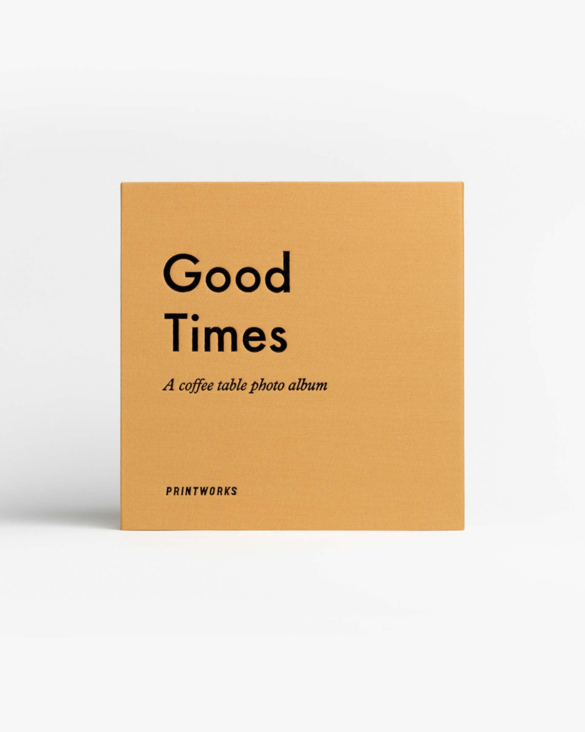 Printworks Good Times small photo album with rusty yellow cloth cover
