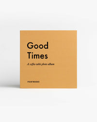 Printworks Good Times small photo album with rusty yellow cloth cover
