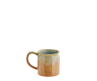 peach stoneware mug with artisan glaze, 8x8cm
