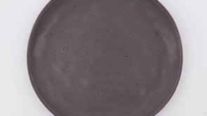 Rustic Ceramic Dinner Plate Dark Grey