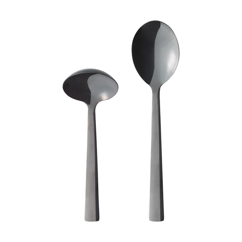 RAW Serving Spoons Cutlery Black (Set)