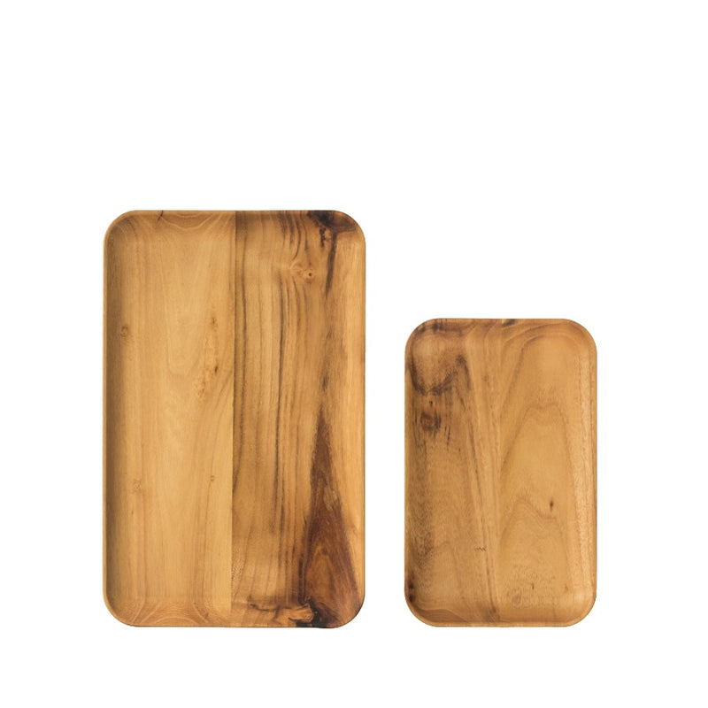 RAW by Aida Teak Wood Rectangular Plates