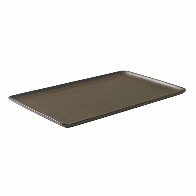 Metallic Brown Rectangular Plate L