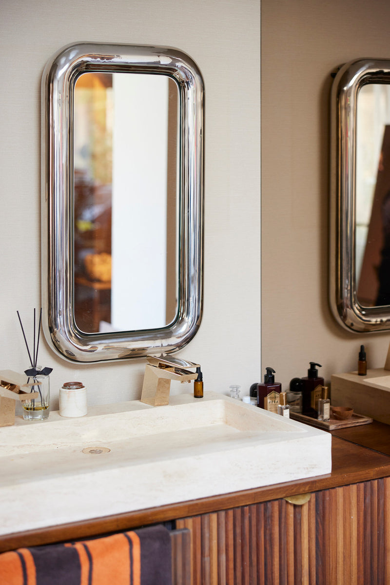 Chubby Chrome Mirror, 45 x 85cm by hkliving