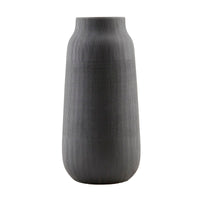 Vase Groove Black L