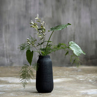 Vase Groove Black L