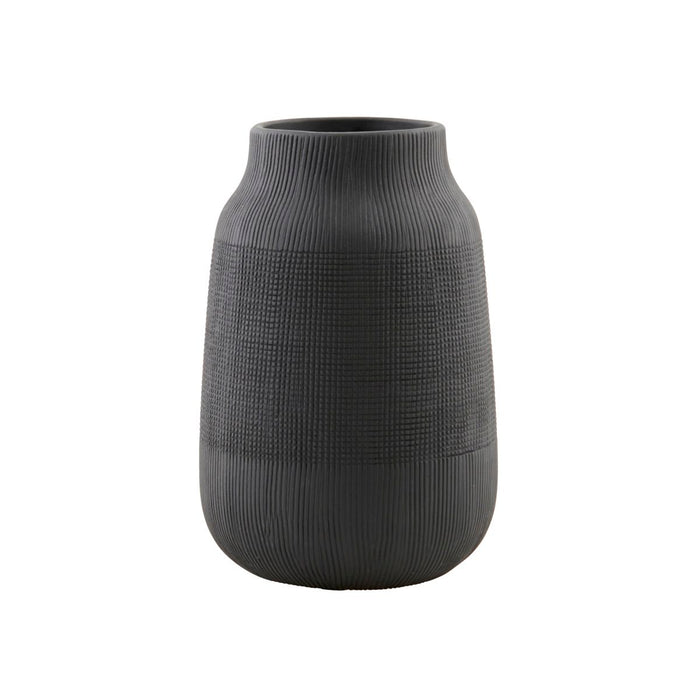 Vase Groove Black M