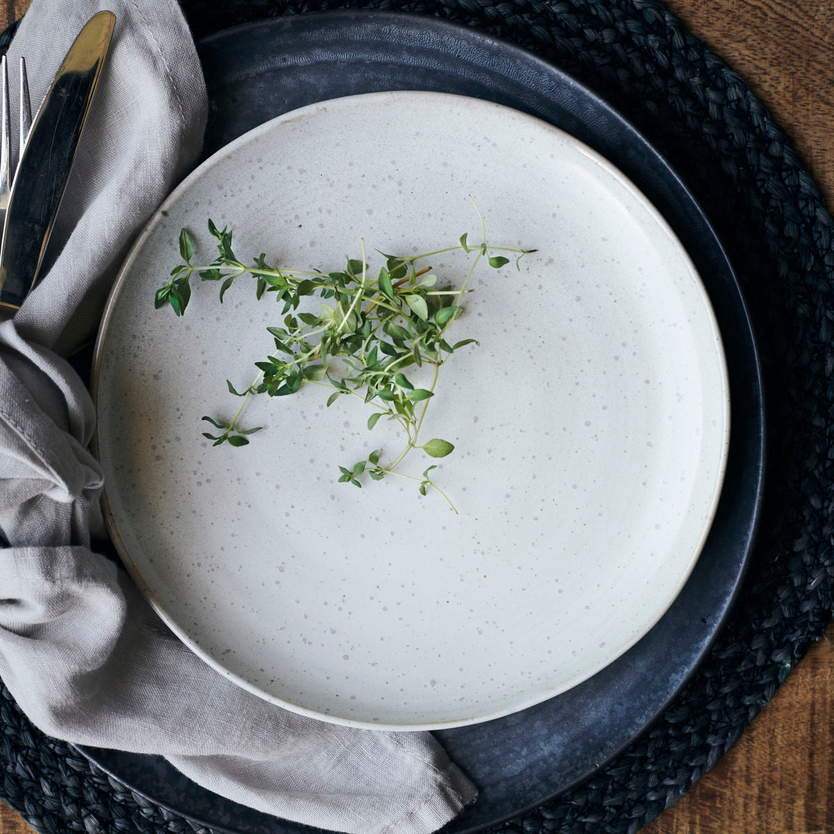 Lunch Plate Pion Grey/White