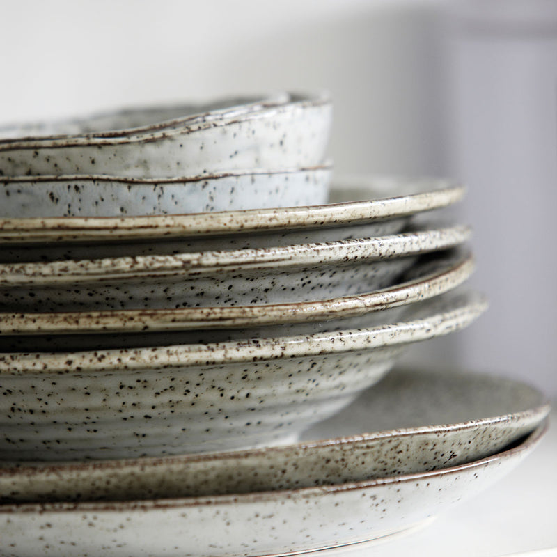 Cake Plate Rustic Grey/Blue