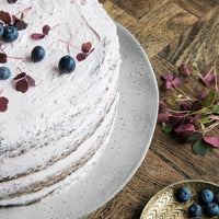 Cake Dish Rustic Grey/Blue