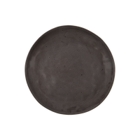 Rustic Ceramic Dinner Plate Dark Grey