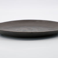 Rustic Ceramic Dinner Plate Dark Grey