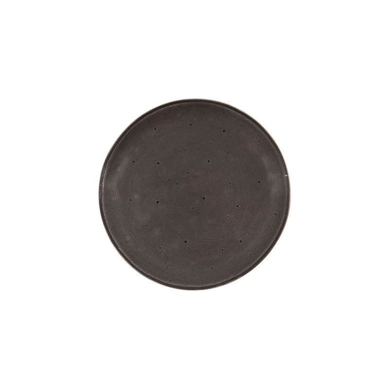 Rustic Ceramic Cake Plate Dark Grey